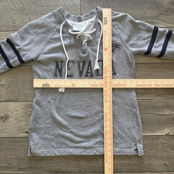 Champion University of Nevada Wolf‎ Pack Lace Up Sweater Womens XS Tall Petite - Picture 5 of 7